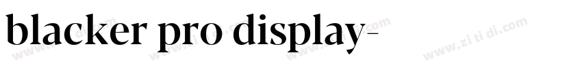 blacker pro display字体转换 blacker pro display字体转换